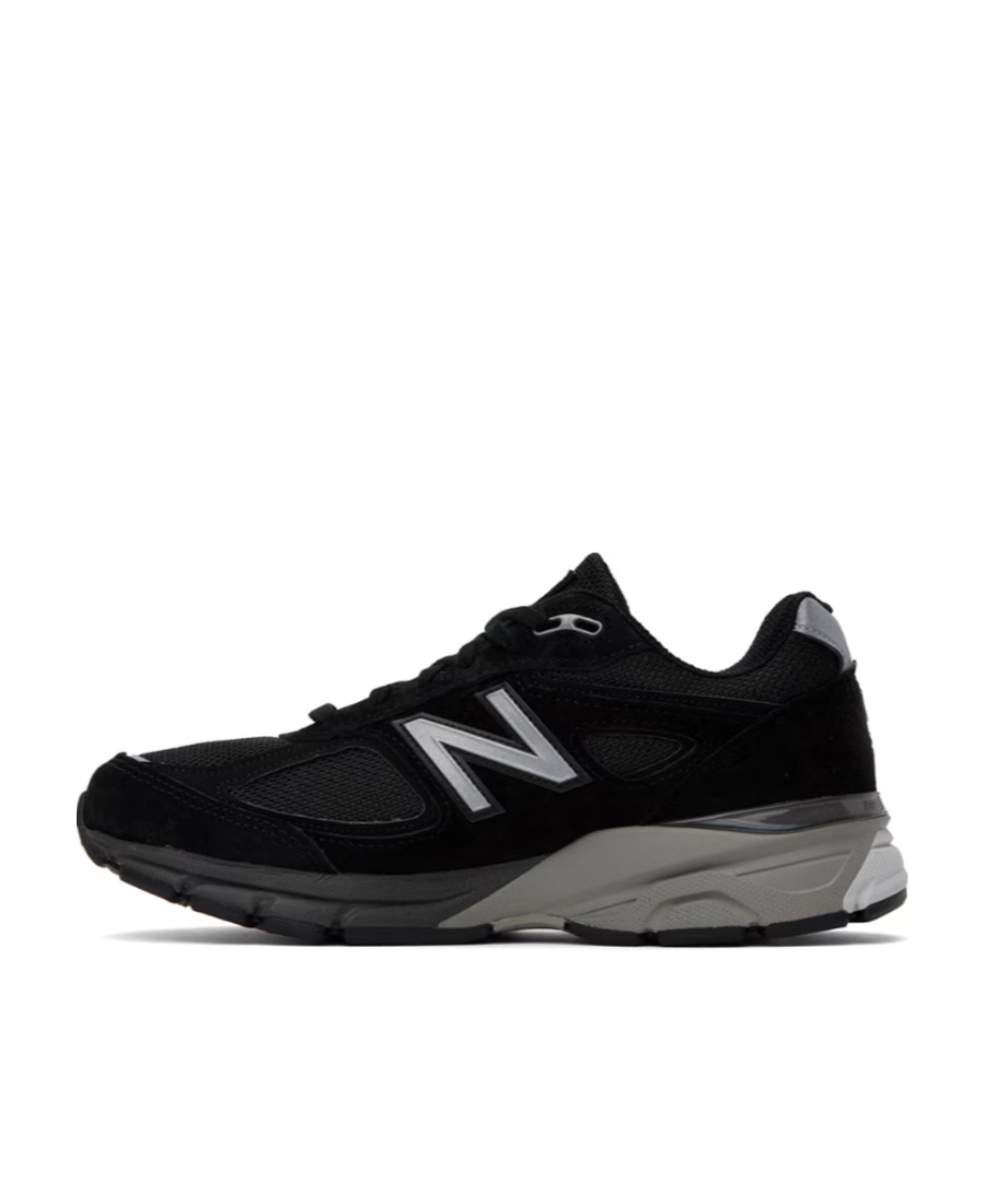 NEW BALANCE MADE IN USA 990V4 'BLACK/SILVER' SNEAKERS