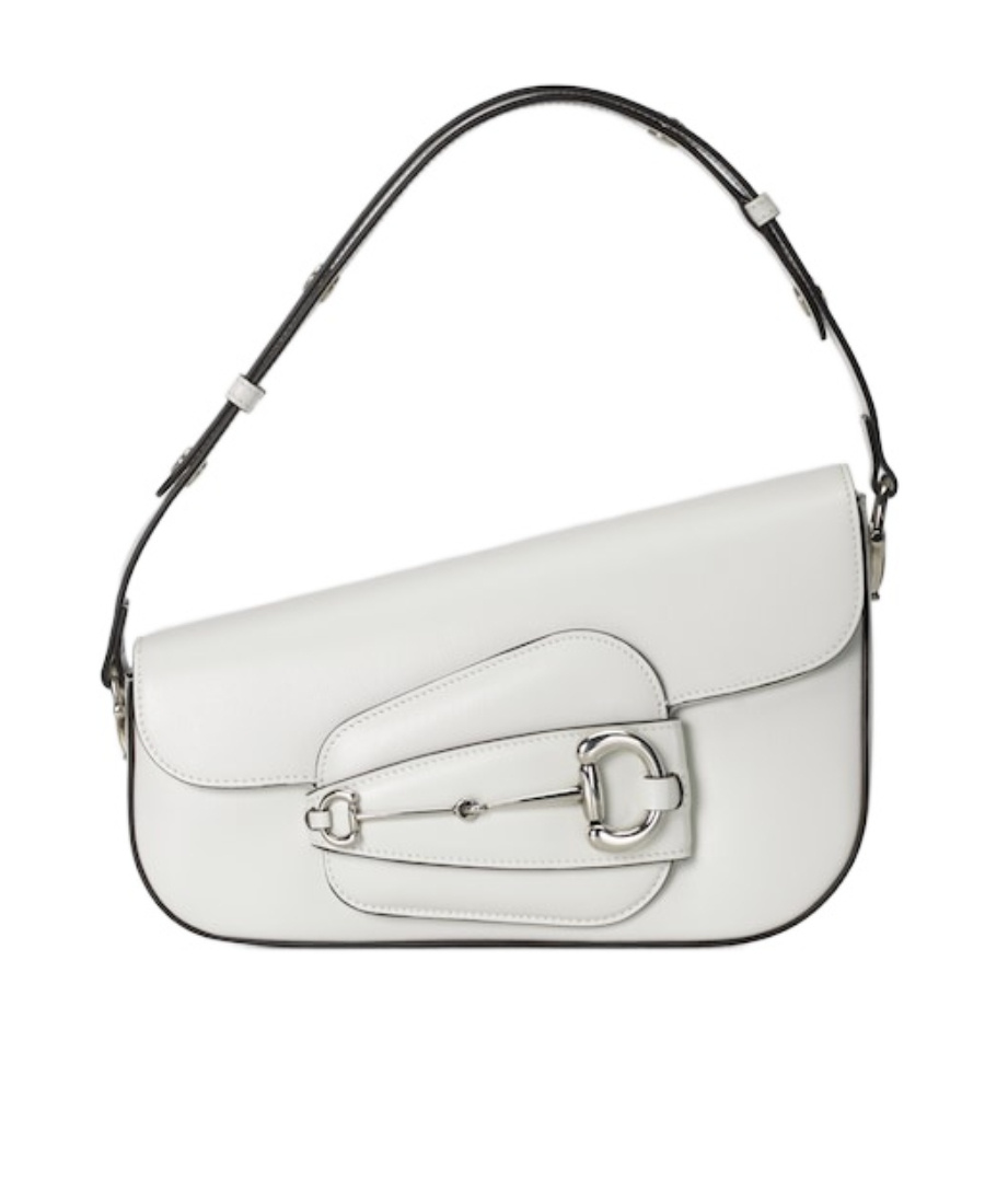 Gucci Mini Horsebit 1955 Shoulder Bag In White