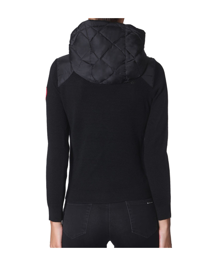 Shop Canada Goose Ribbed Panel Jacket In Black