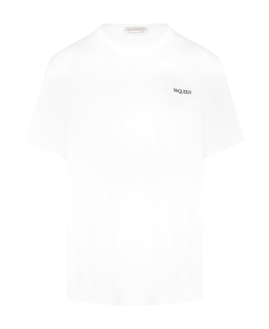 Alexander Mcqueen Logo-print Cotton T-shirt In White