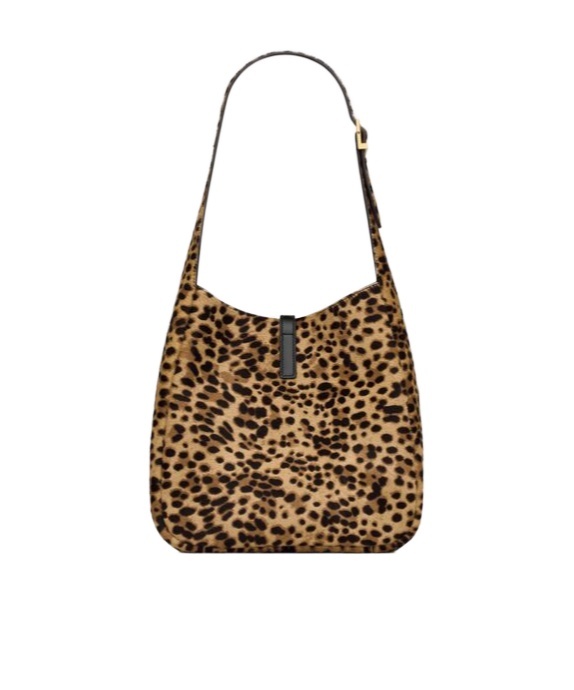 Saint Laurent Le 5 À 7 Supple Small In Pony Hair Leather In Brown