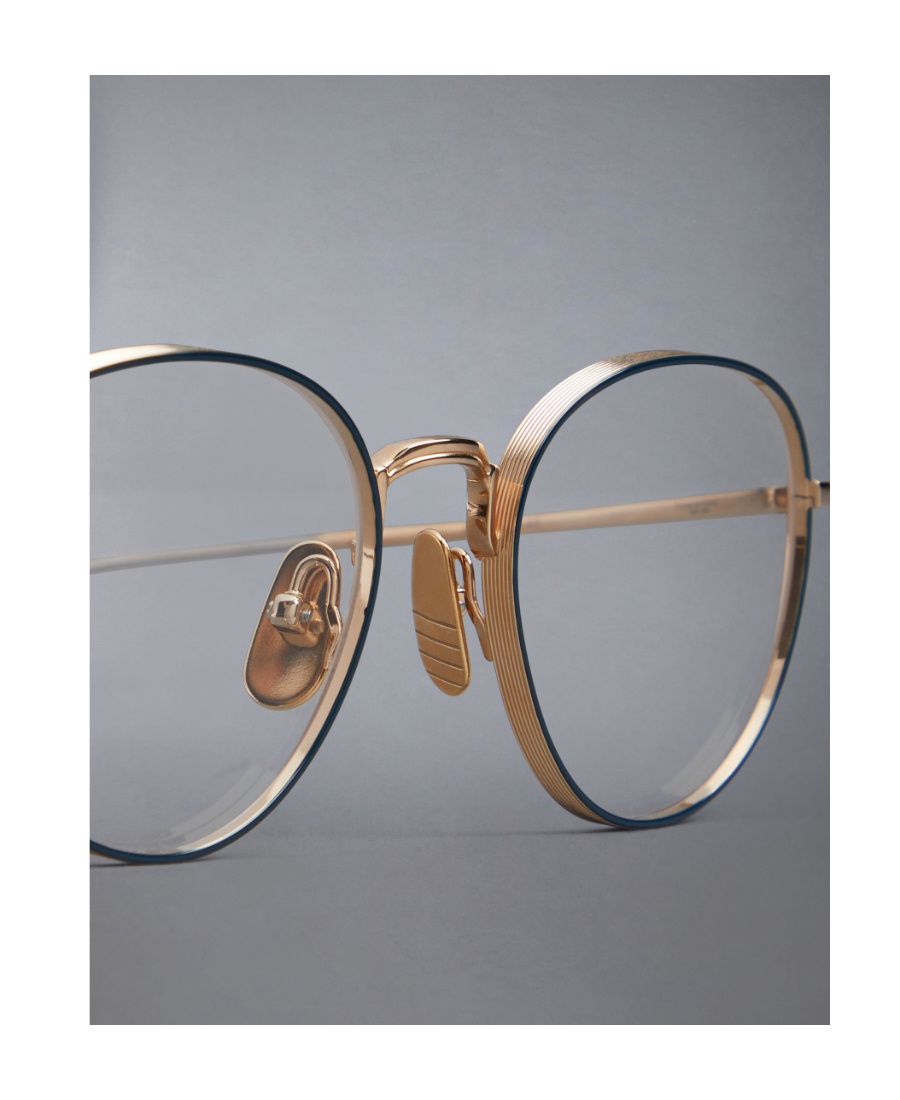 Thom Browne Round-frame Clear Glasses In Black