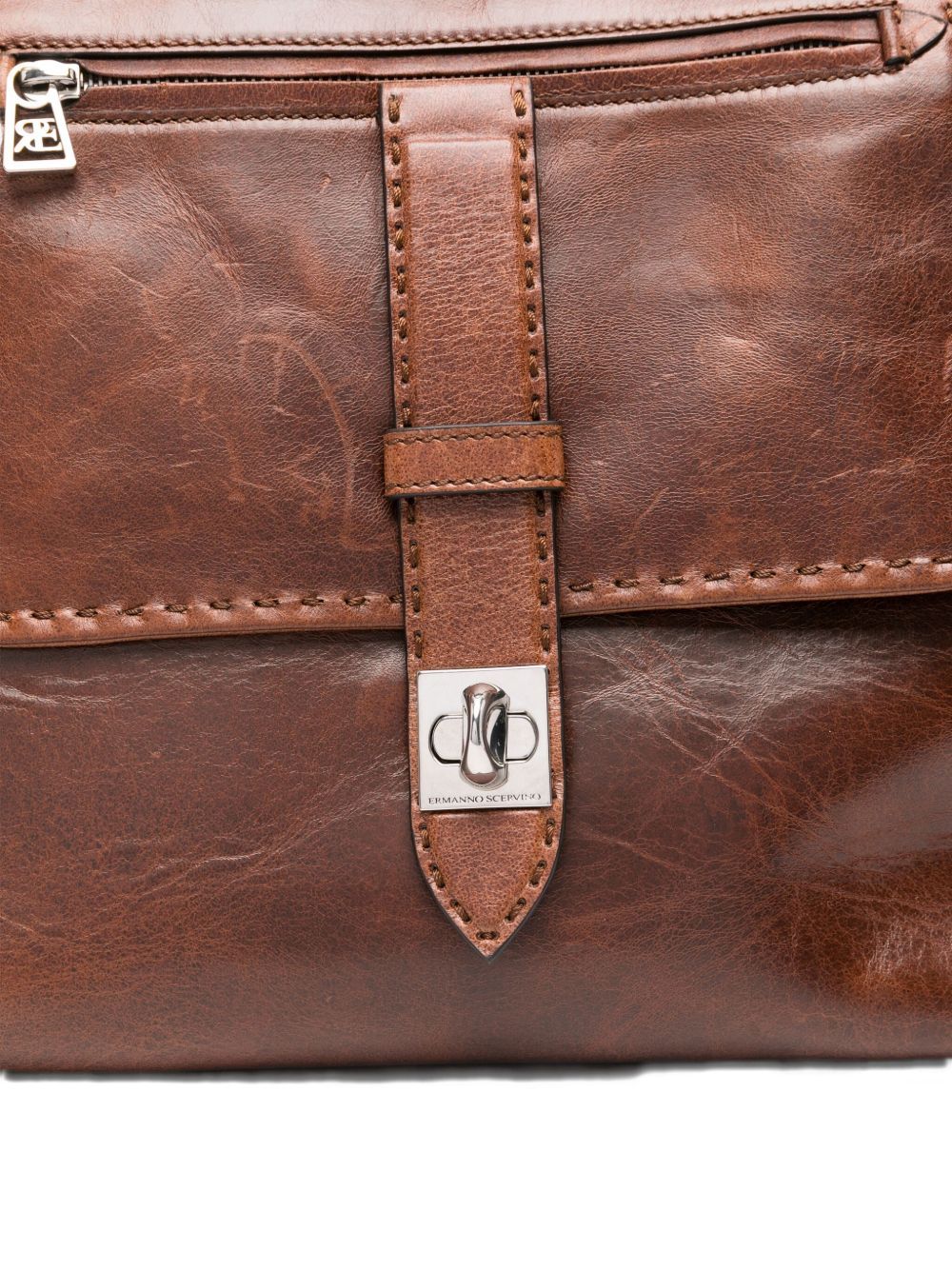 Ermanno Scervino Liza Top-handle Leather Shoulder Bag In Brown