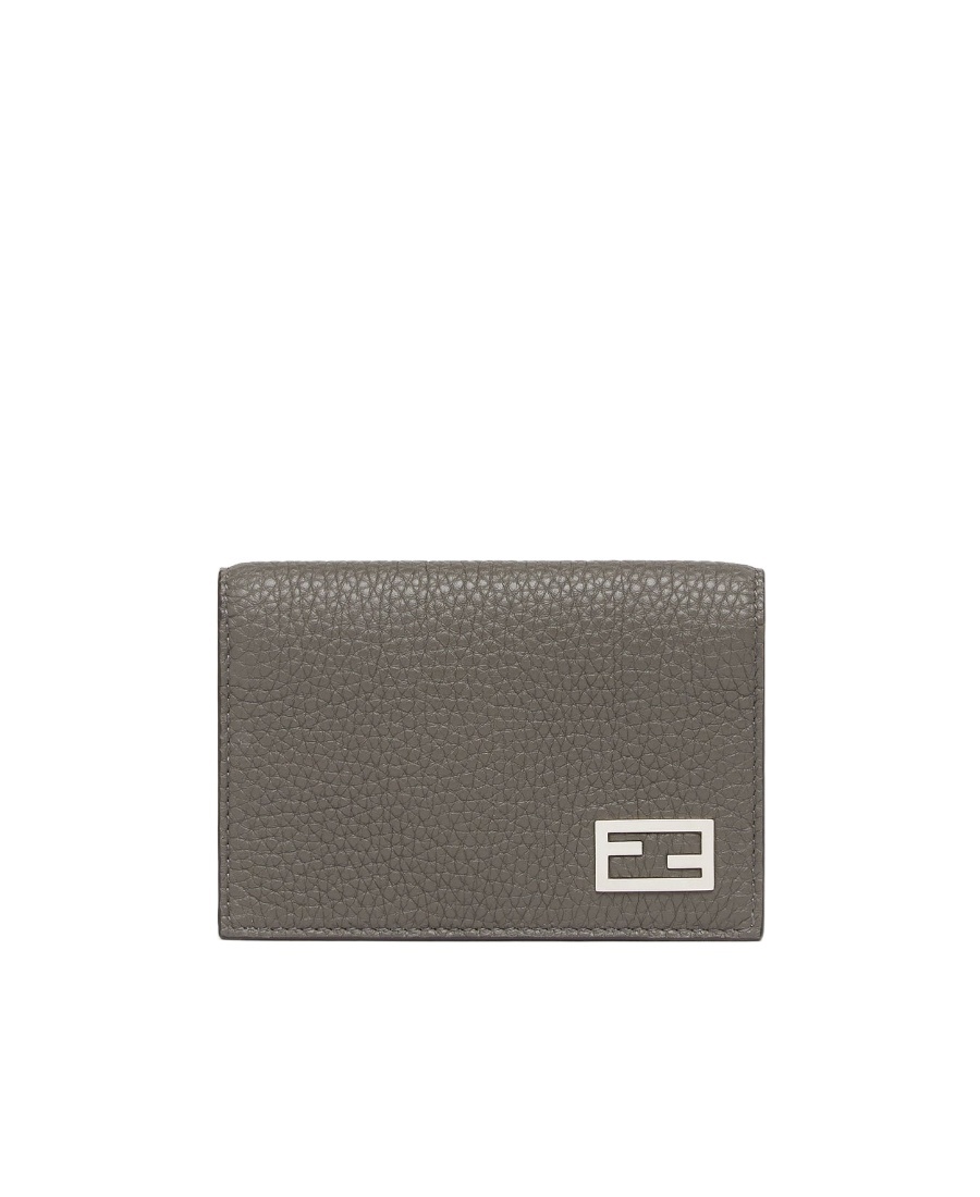 Fendi Rectangular Card Bag In Gray