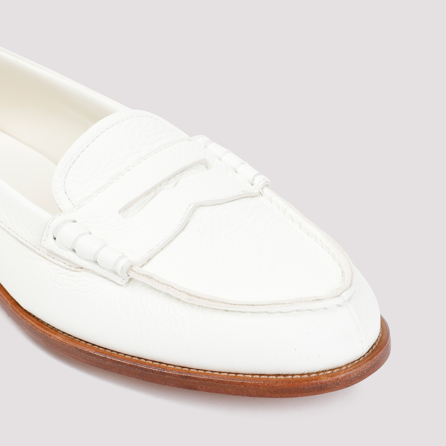 Shop Church's Slip-on Leather Loafers In White