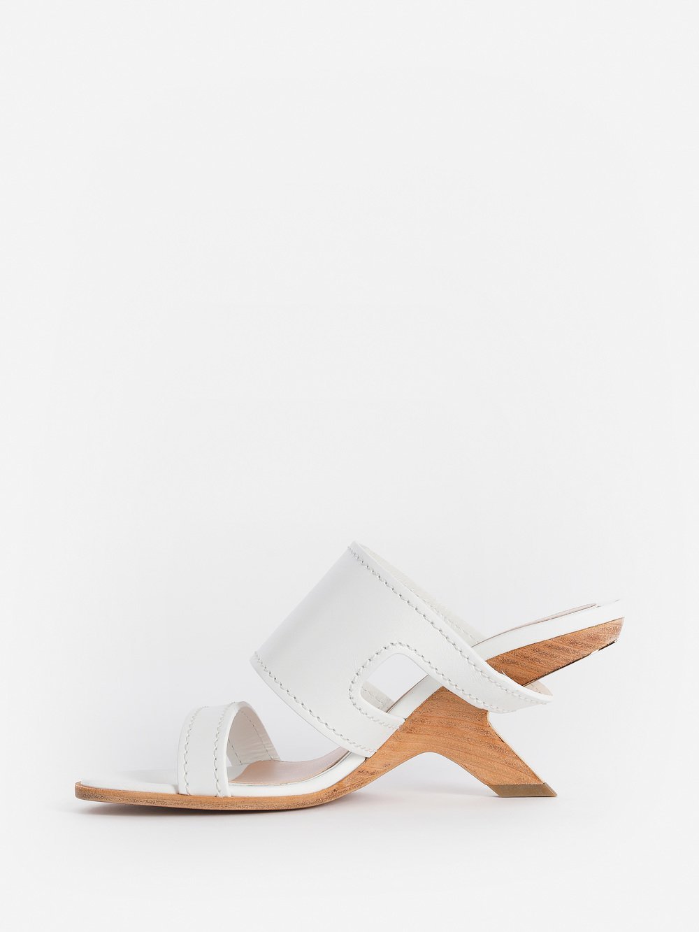 Alexander Mcqueen Strappy Leather Mules In White
