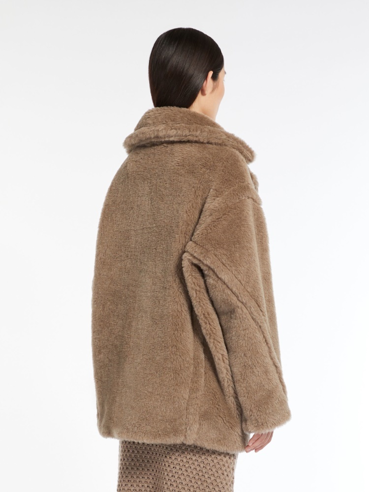 Max Mara Teddy Bear Wool Coat In Brown