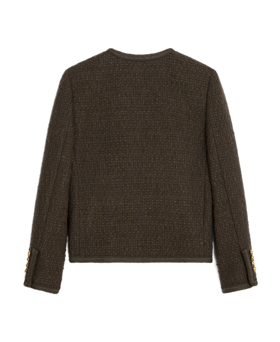 Celine Long-sleeved Casual Jacket In Brown