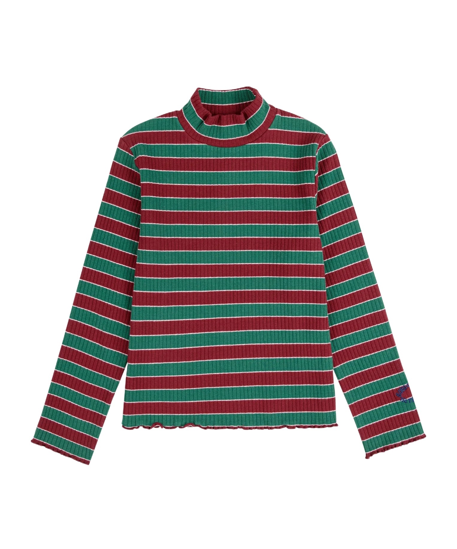 Bobo Choses Multicolor Striped Turtleneck T-shirt In Multi