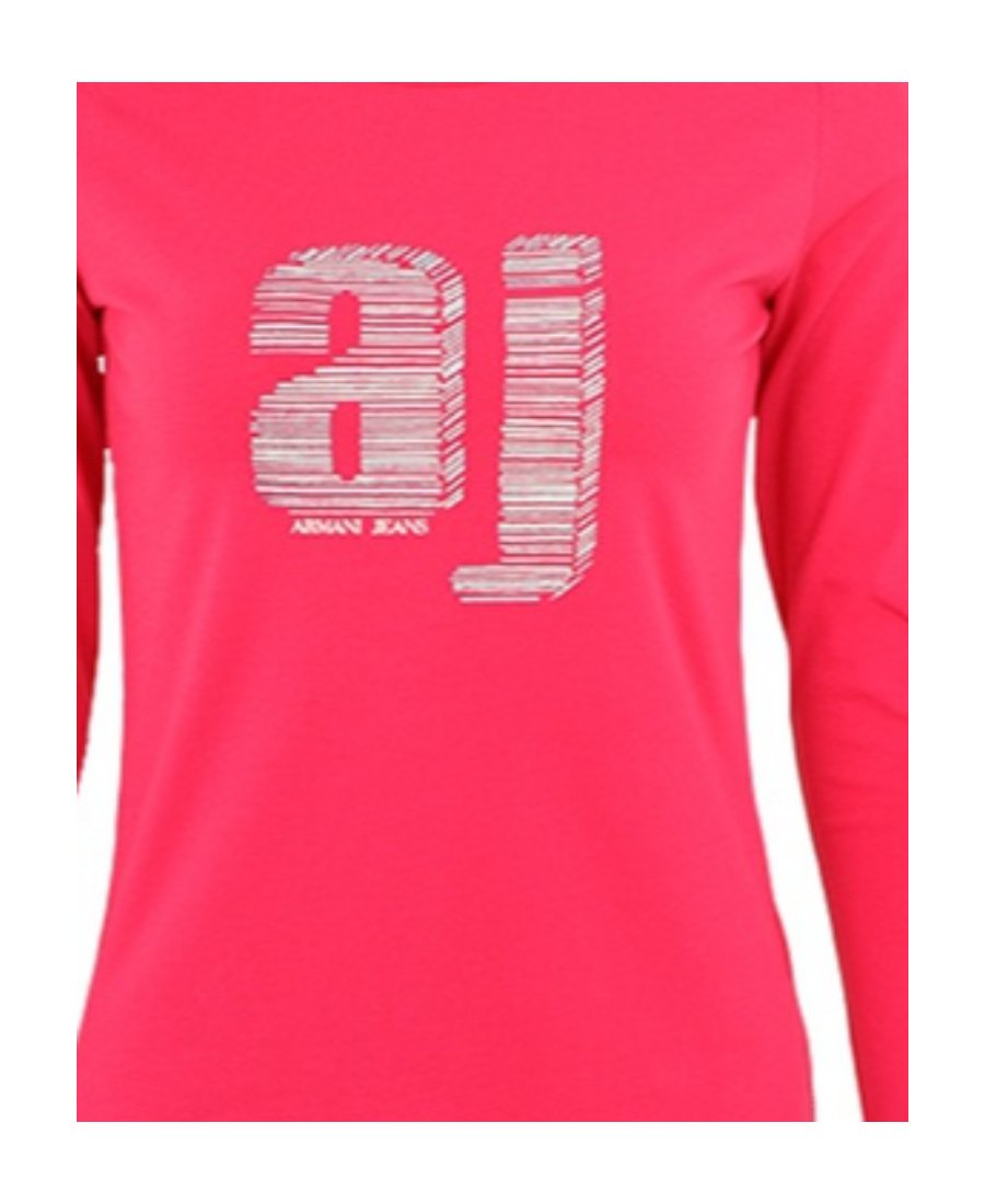 Shop Armani Jeans Logo T-shirt In Pink