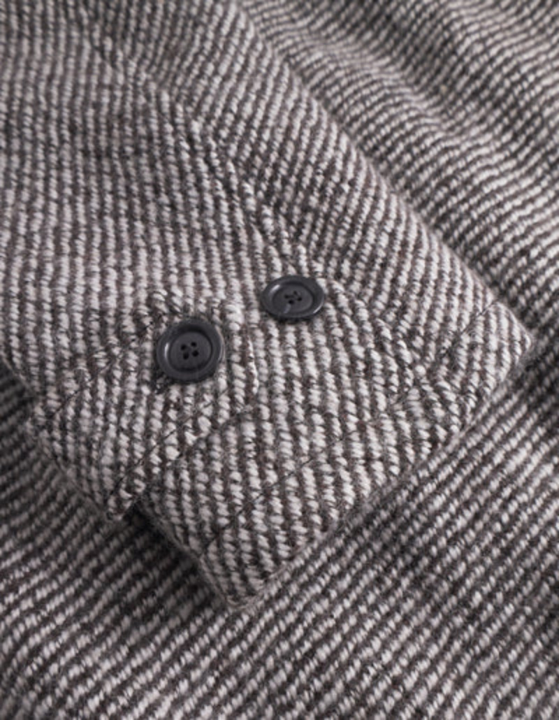Les Deux Michael Twill Wool Coat In Gray