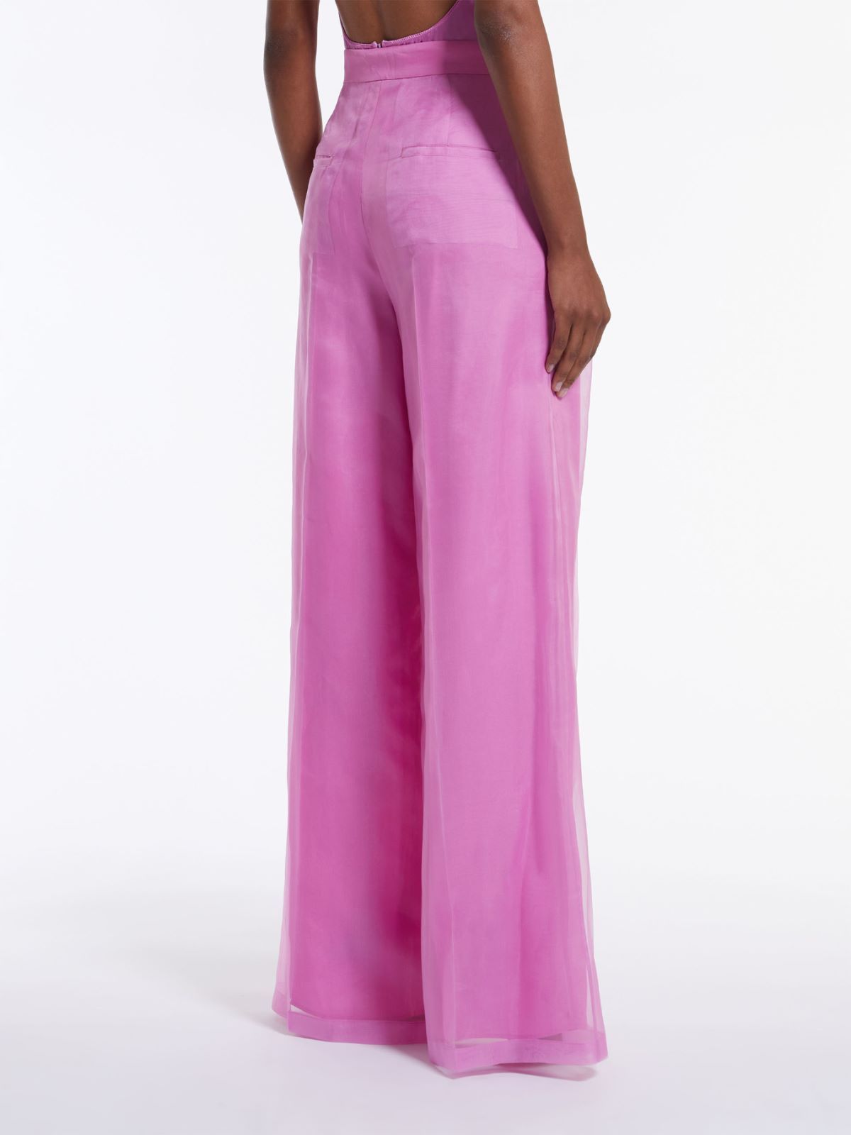 Max Mara Wide-legged Casual Pants In Pink