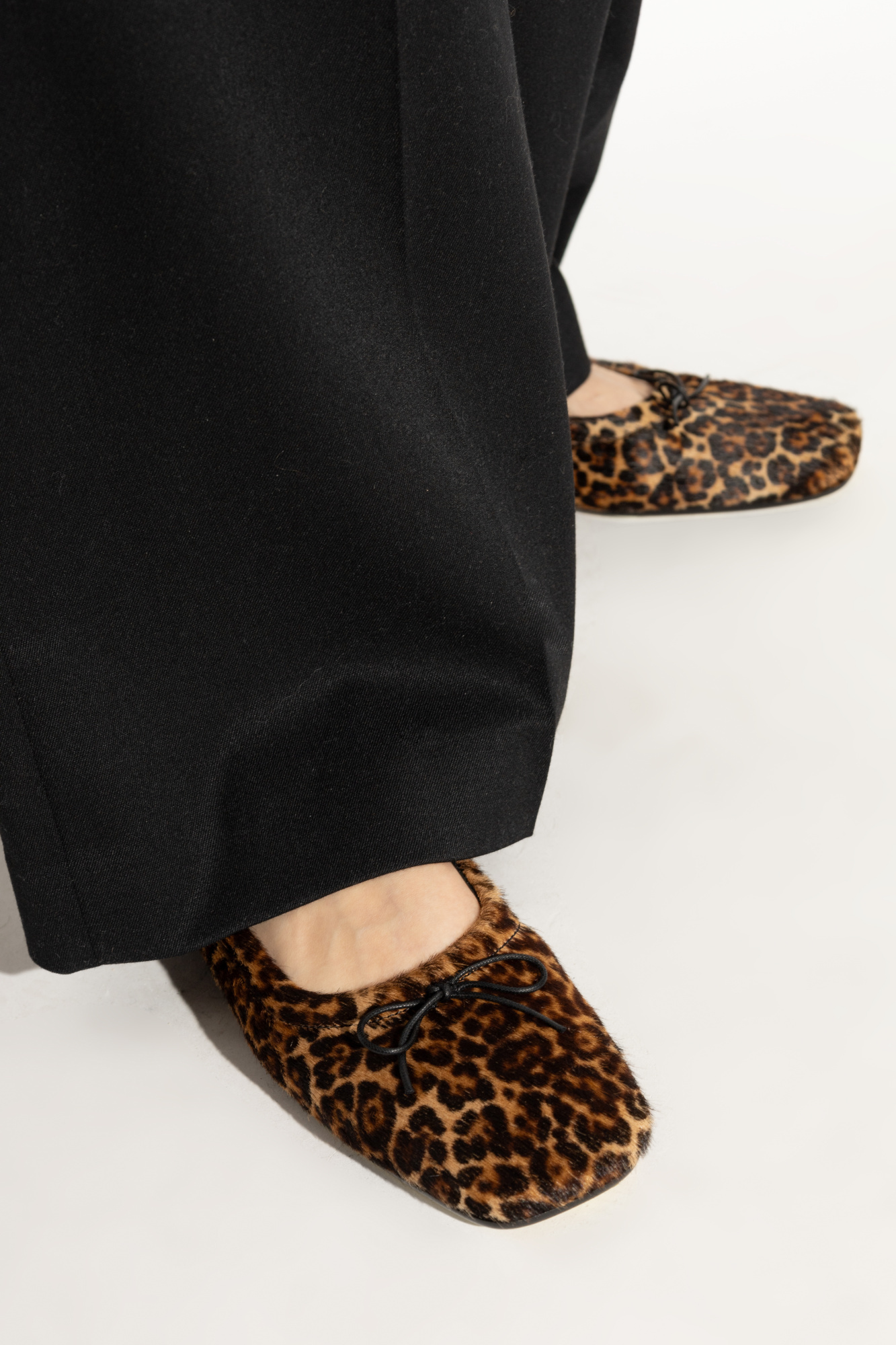 Golden Goose Amy Leopard-print Ballet Flats In Black