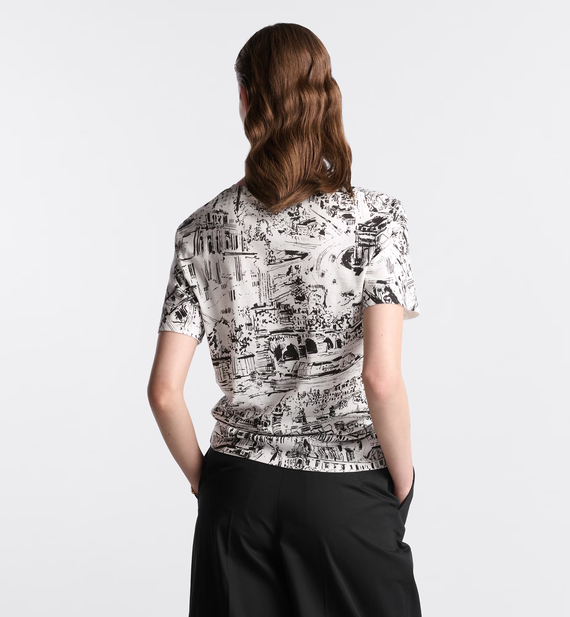 Dior Logo Short-sleeved T-shirt In White