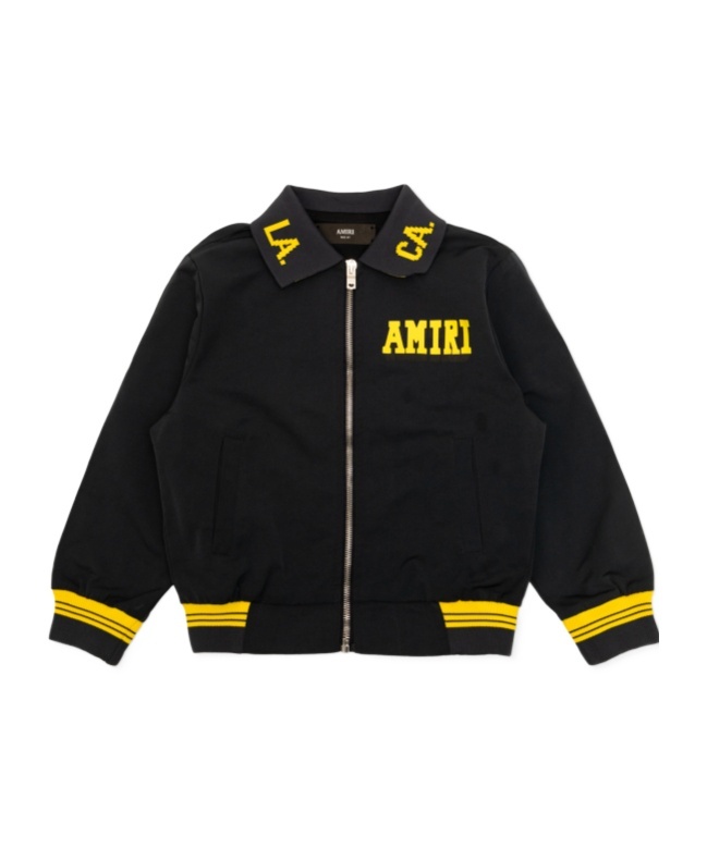 Amiri Tiger-embroidered Zip-up Jacket In Black