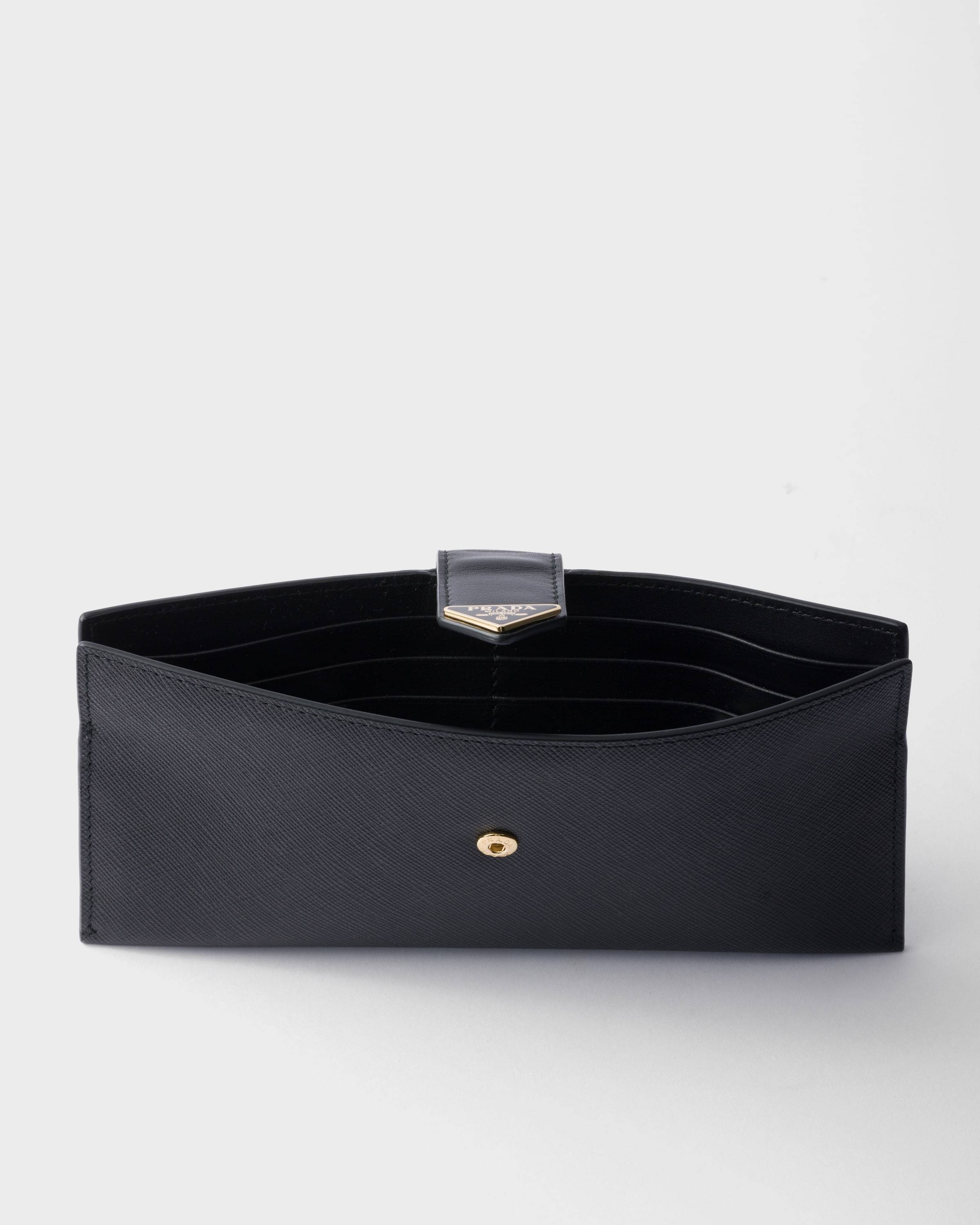 Prada Triangle-logo Wallet In Black