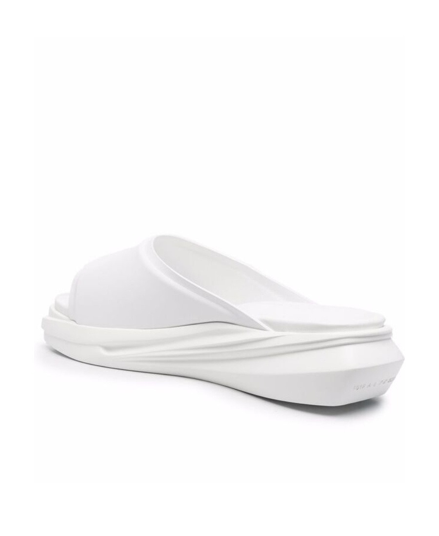 Alyx Logo Flat Sandals In White