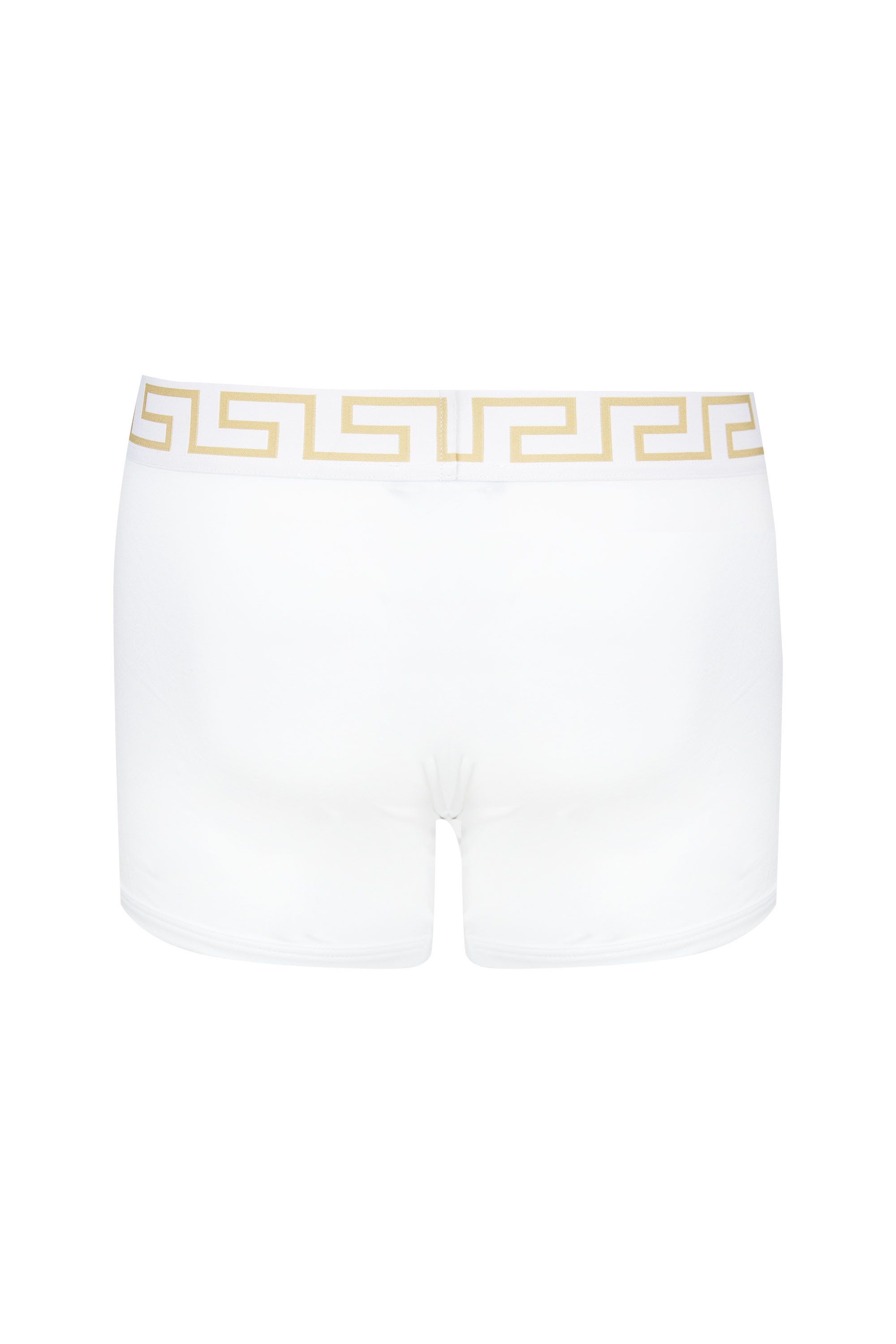 Shop Versace Two-pack Greca-waistband Boxers In White