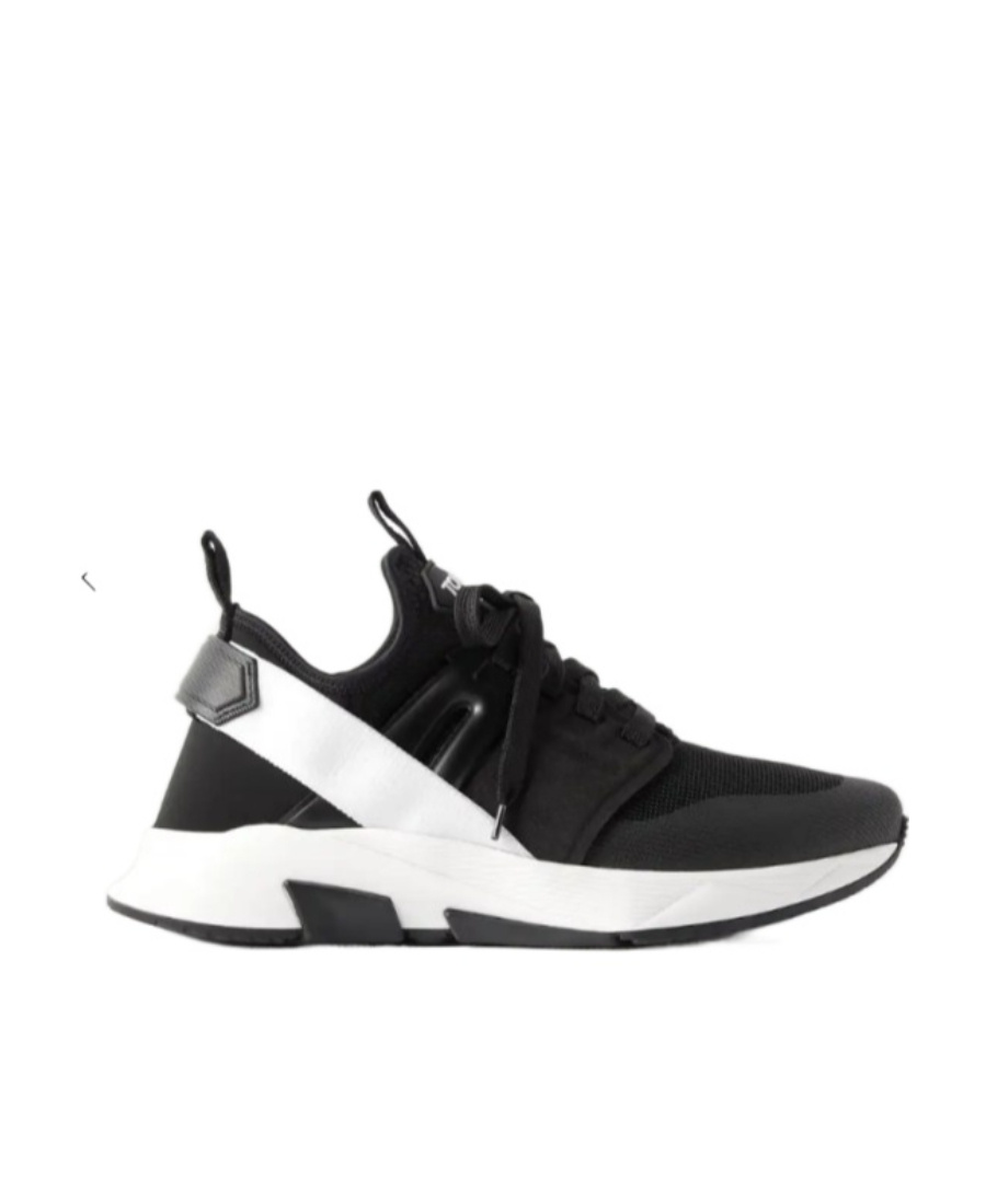 Tom Ford Neoprene And Suede Jago Sneakers Shoes In Black