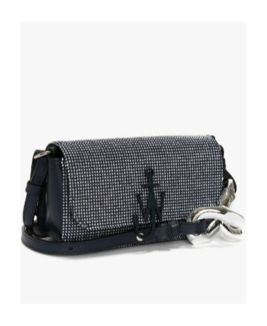Jw Anderson Anchor-chain Baguette Shoulder Bag In Gray