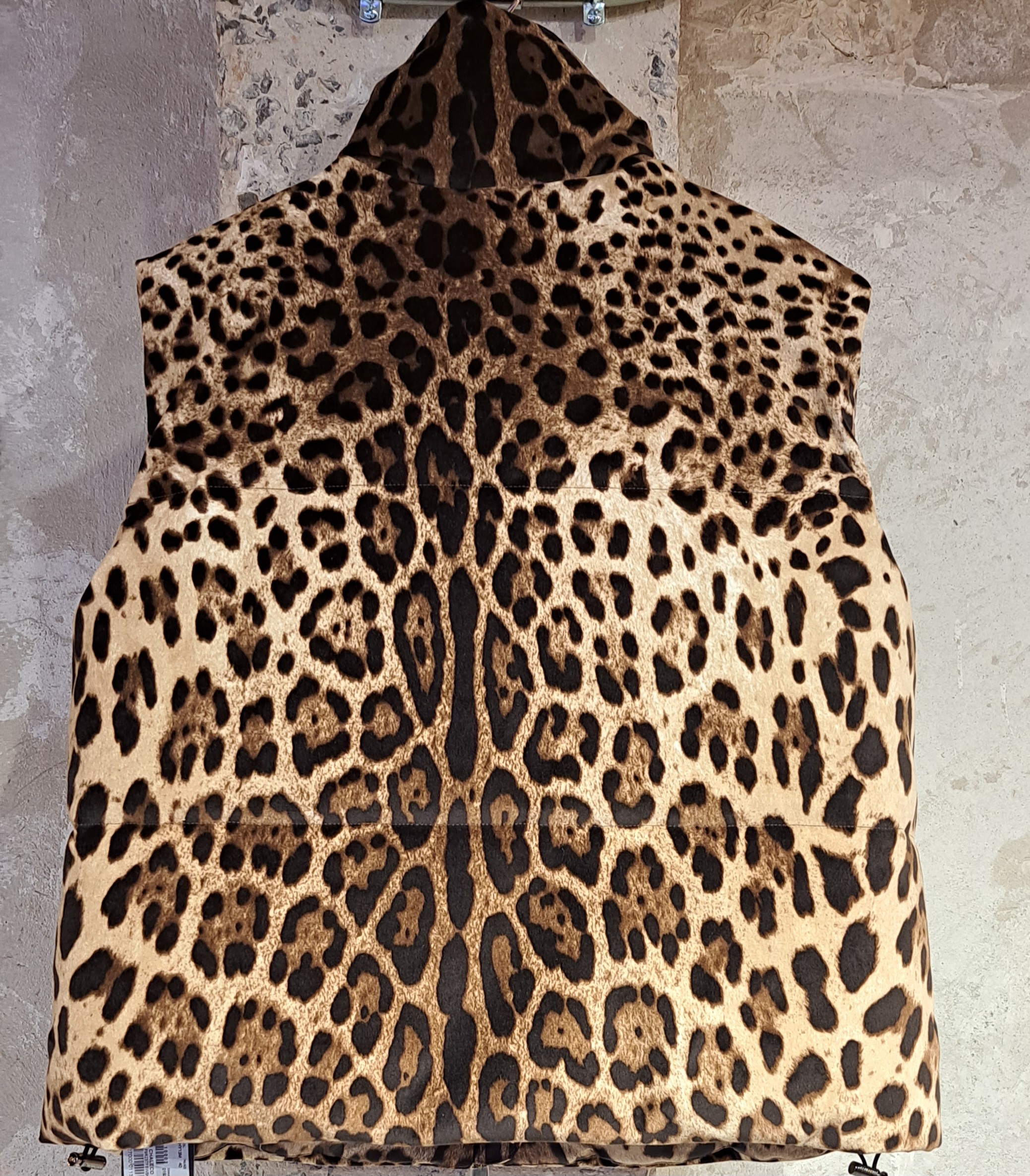 Dolce & Gabbana Logo-plaque Leopard-print Gilet In Black