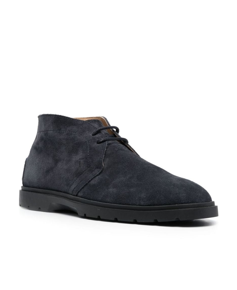 Tod's Suede Desert Boots In Black