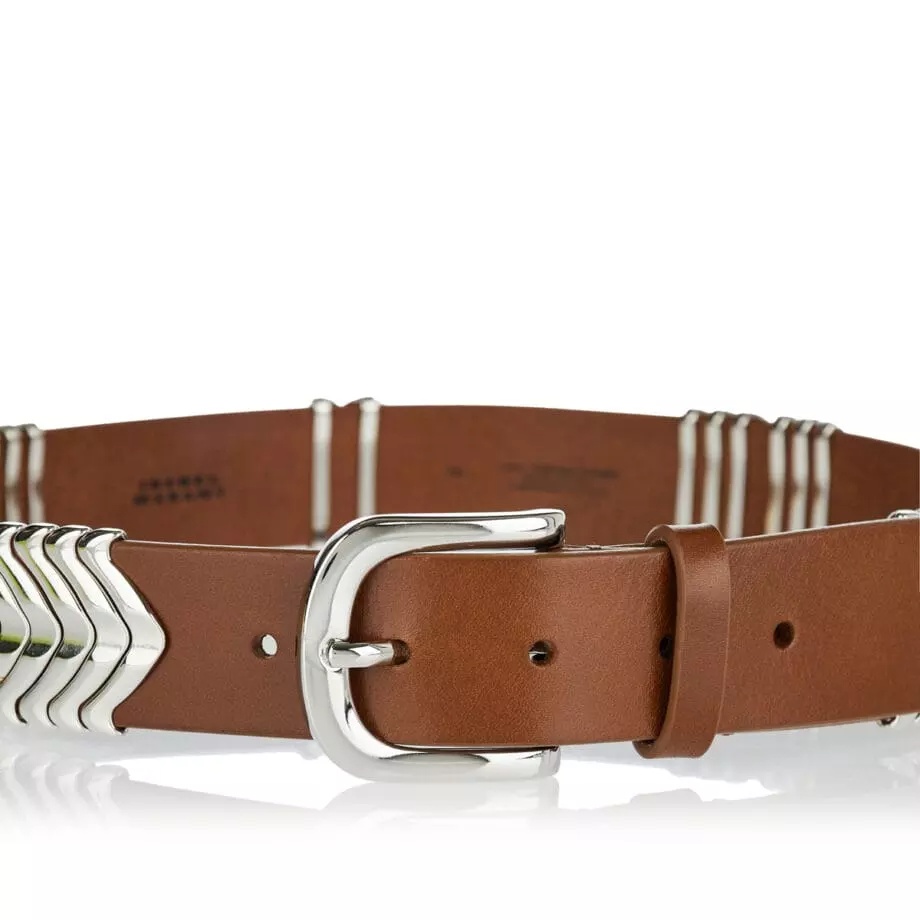 Isabel Marant Tehora Embellished Belt In Brown