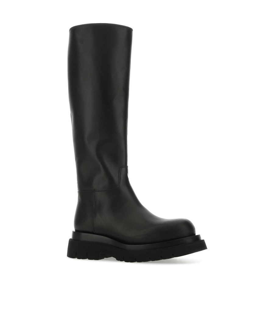 Bottega Veneta Round-headed Boots In Black