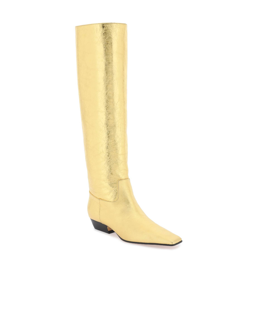 Khaite Square-headed Boots In Nude