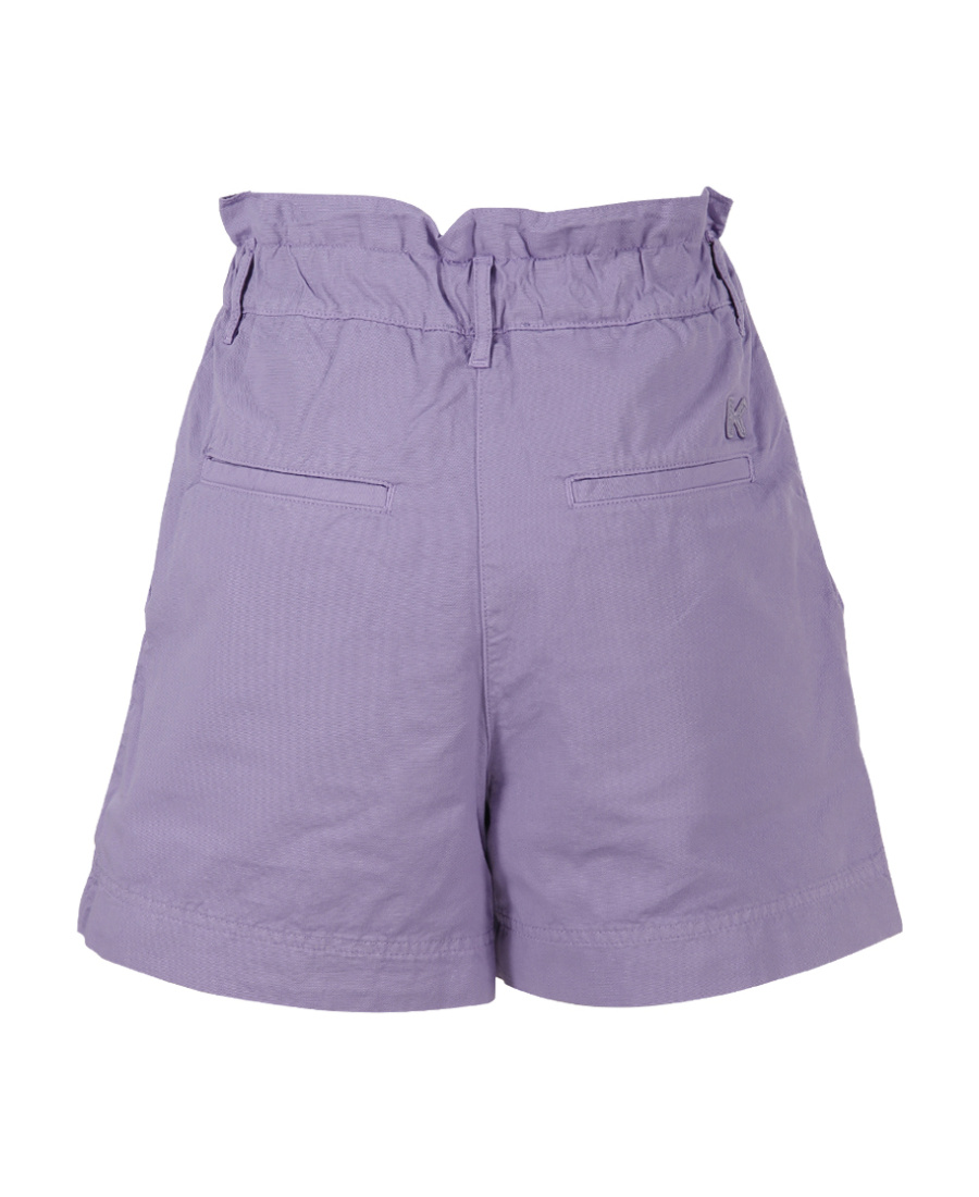 Kenzo K Patch High-rise Shorts In Purple