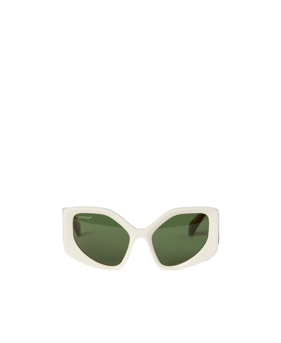 Off-white Logo Sunglasses In Green