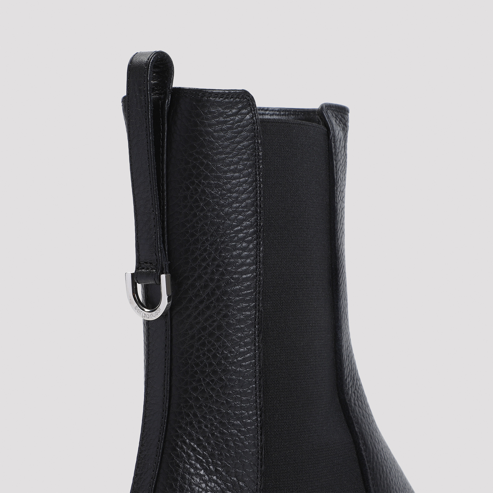 Shop Sergio Rossi Round-head Short Boots In Black
