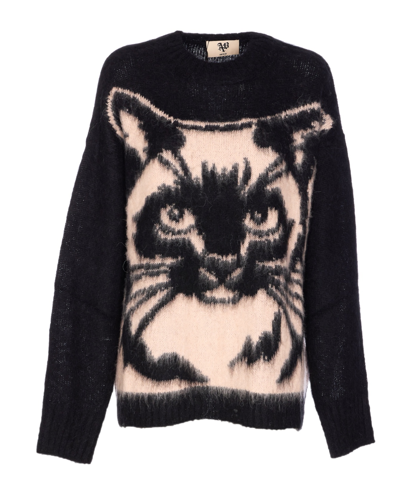 Aniye By Cat Crewneck Sweater In Black