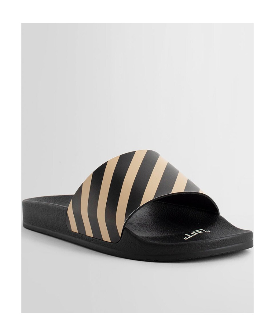 Off-white Diag Rubber Slides In Black