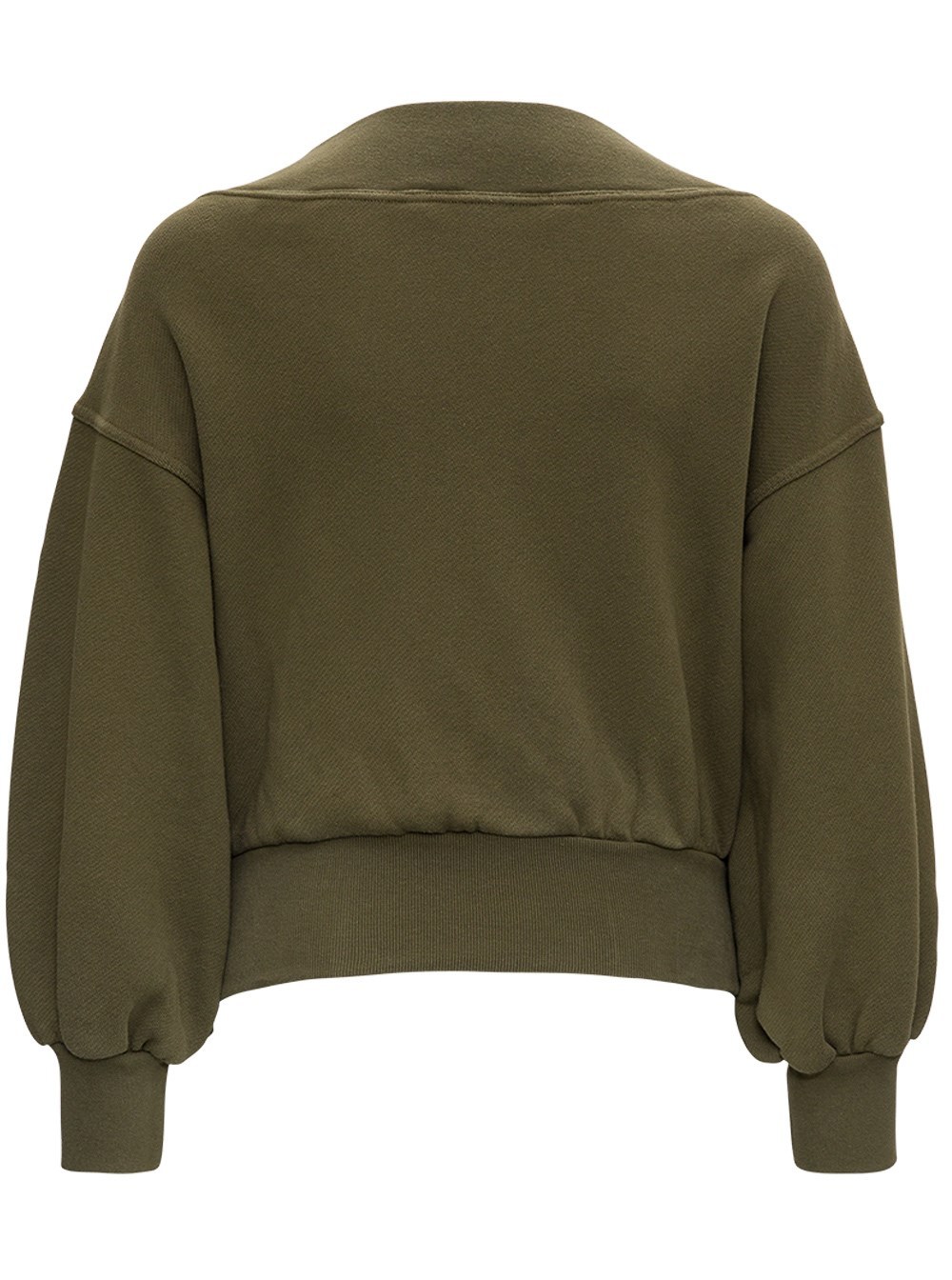 Palm Angels Off-shoulder Sweatshirt In Green