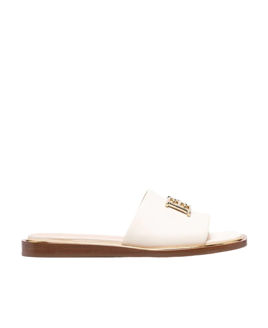 Bally Ivory Leather Eloise Slippers In White