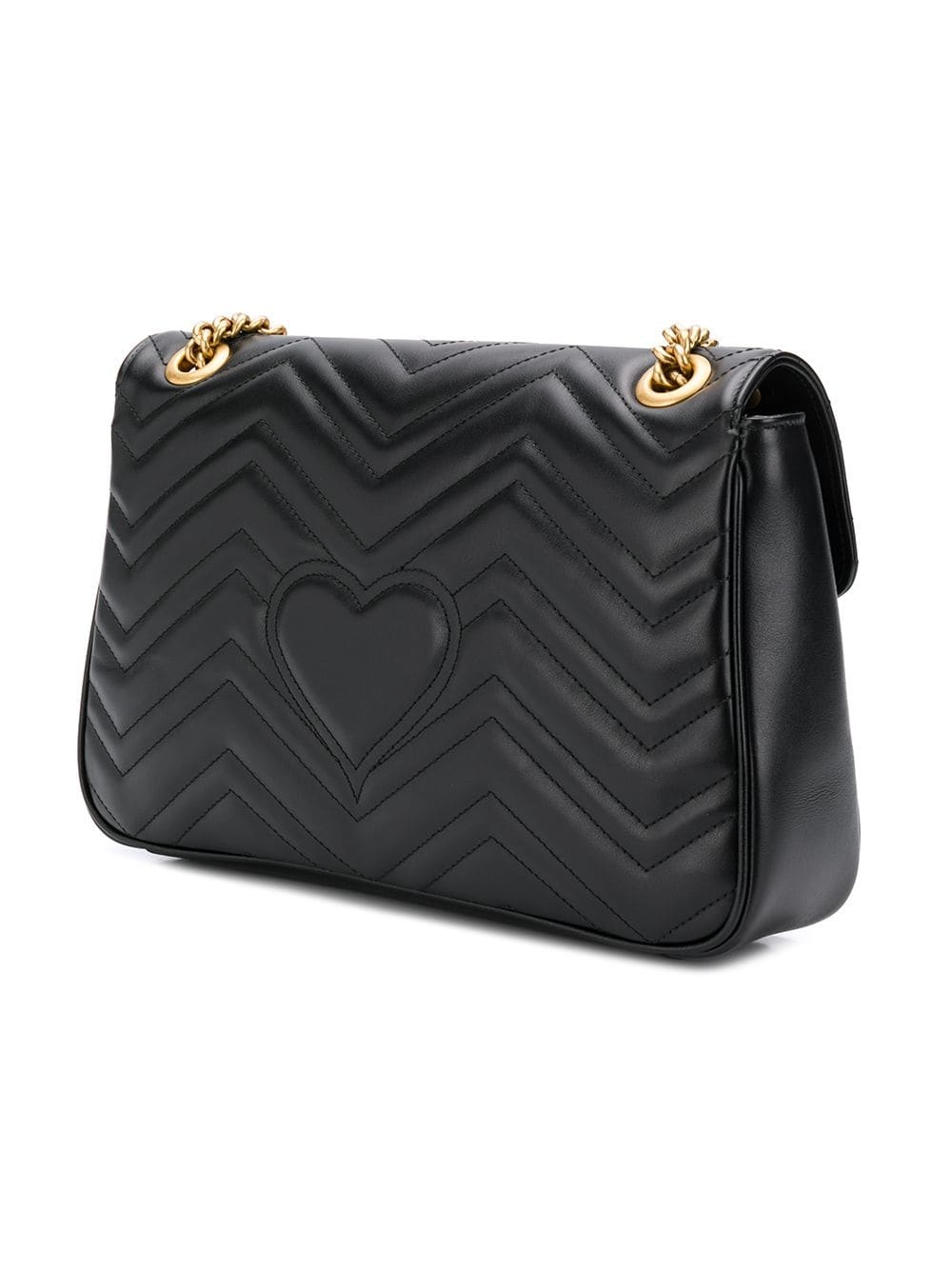 Gucci Gg Marmont Matelassé Medium Shoulder Bag In Black