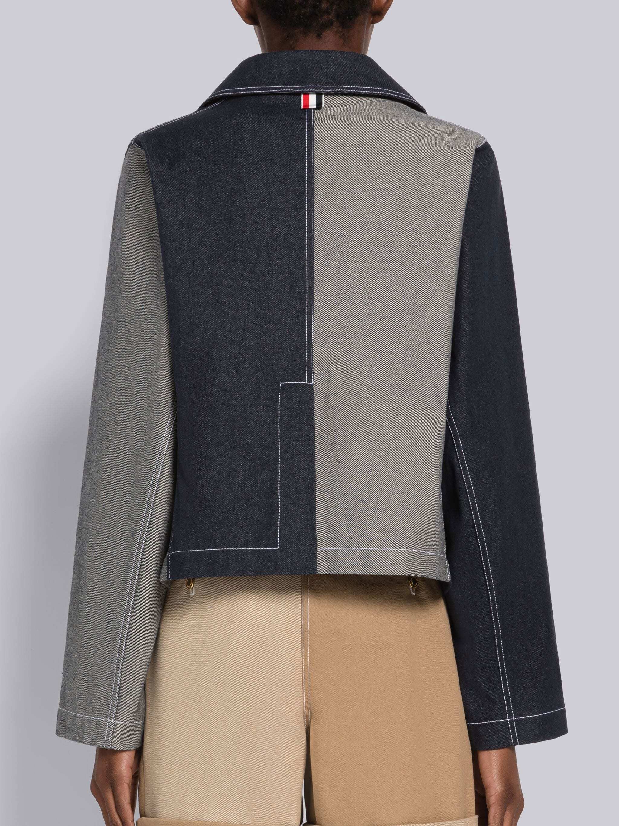 Thom Browne Multi-panel Single-breasted Blazer In Black