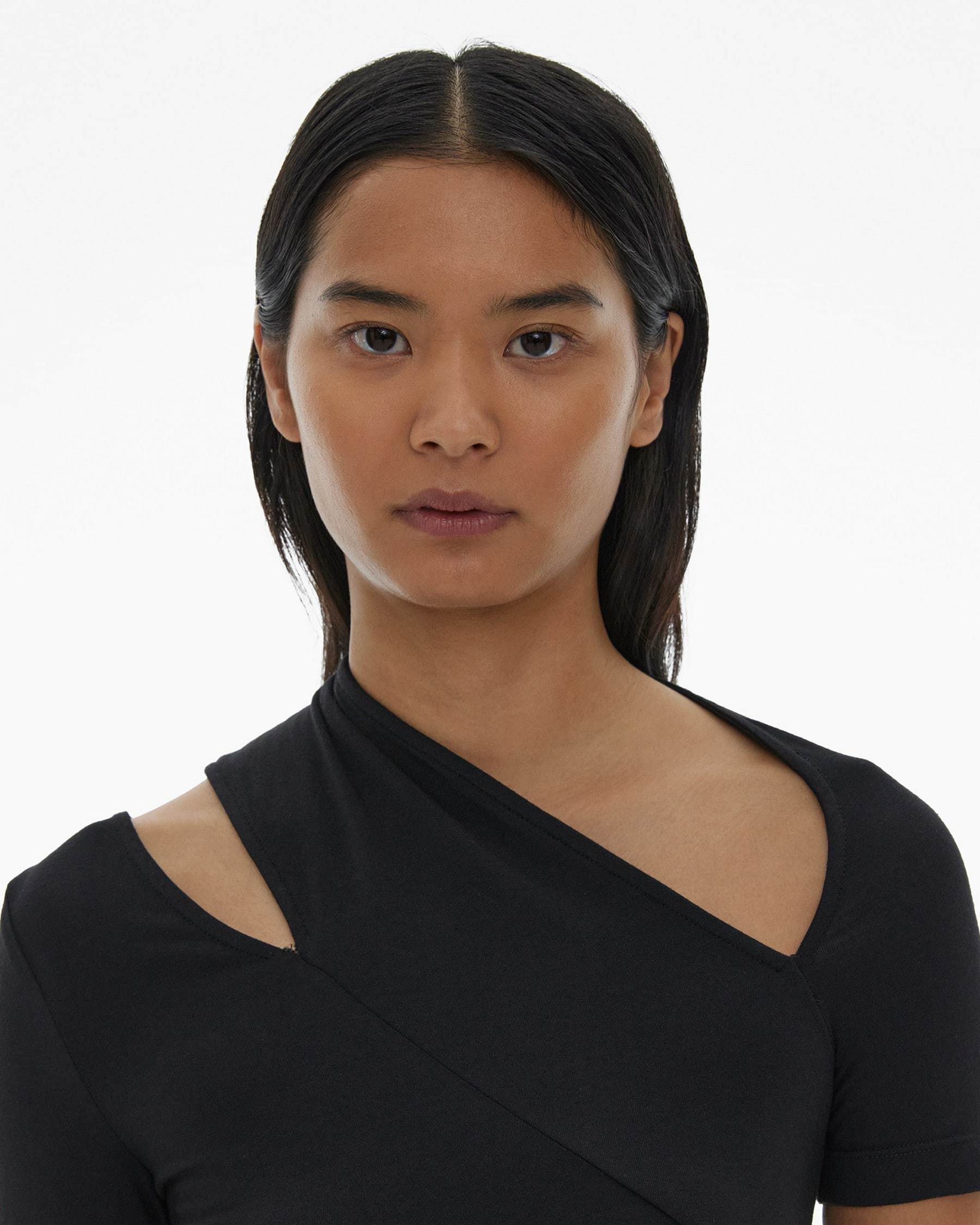 Helmut Lang Cut-out Detailing Cotton-blend Dress