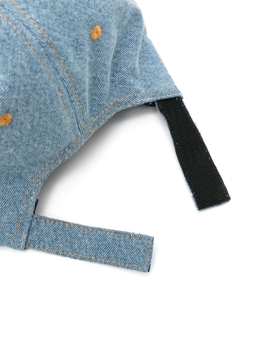 Palm Angels Logo-print Denim Cap In Blue