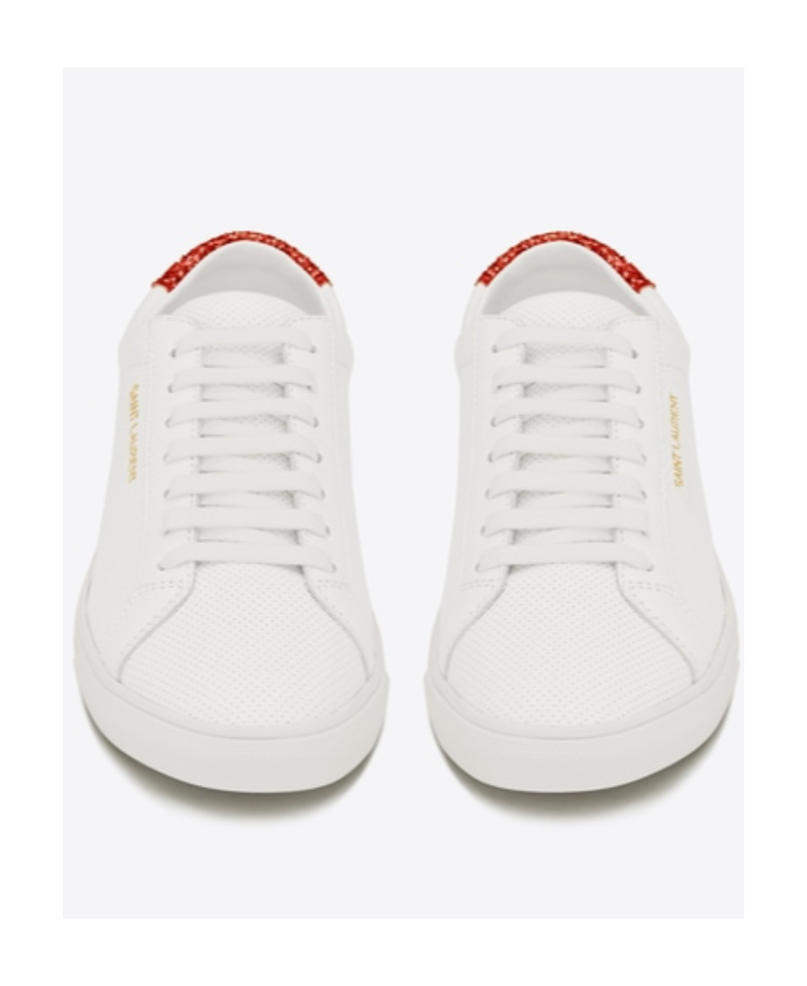 Saint Laurent Low-strapped Casual Sneakers In White