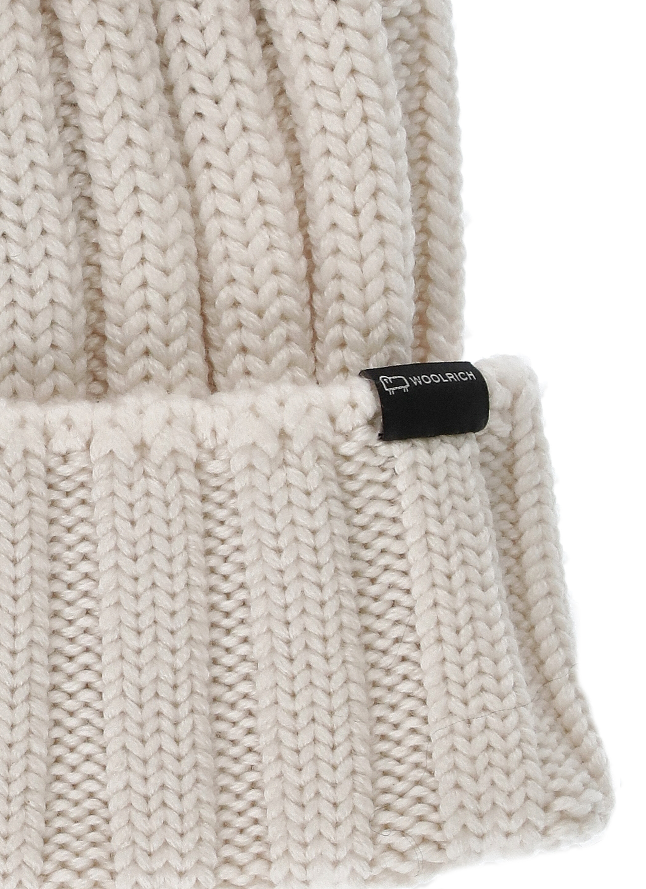 Woolrich Logo-patch Wool Beanie In White