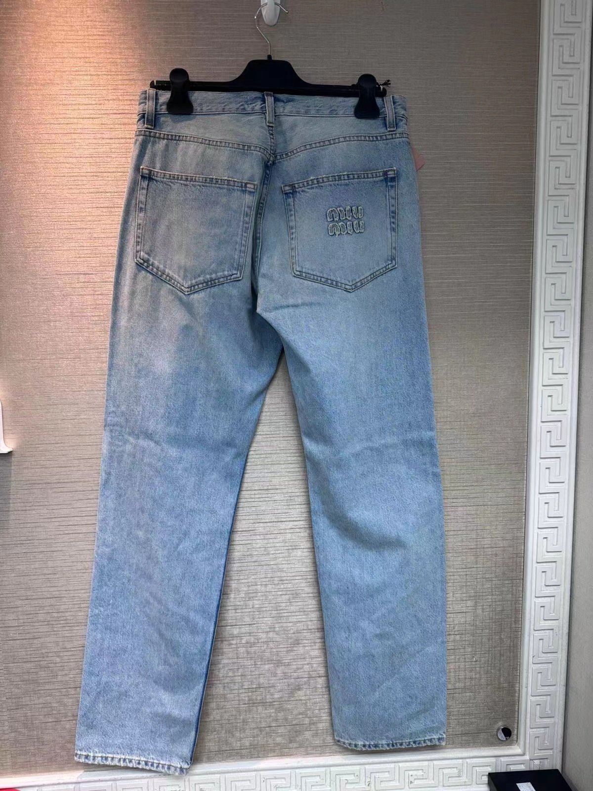 Miu Miu Belt-loop Jeans In Blue