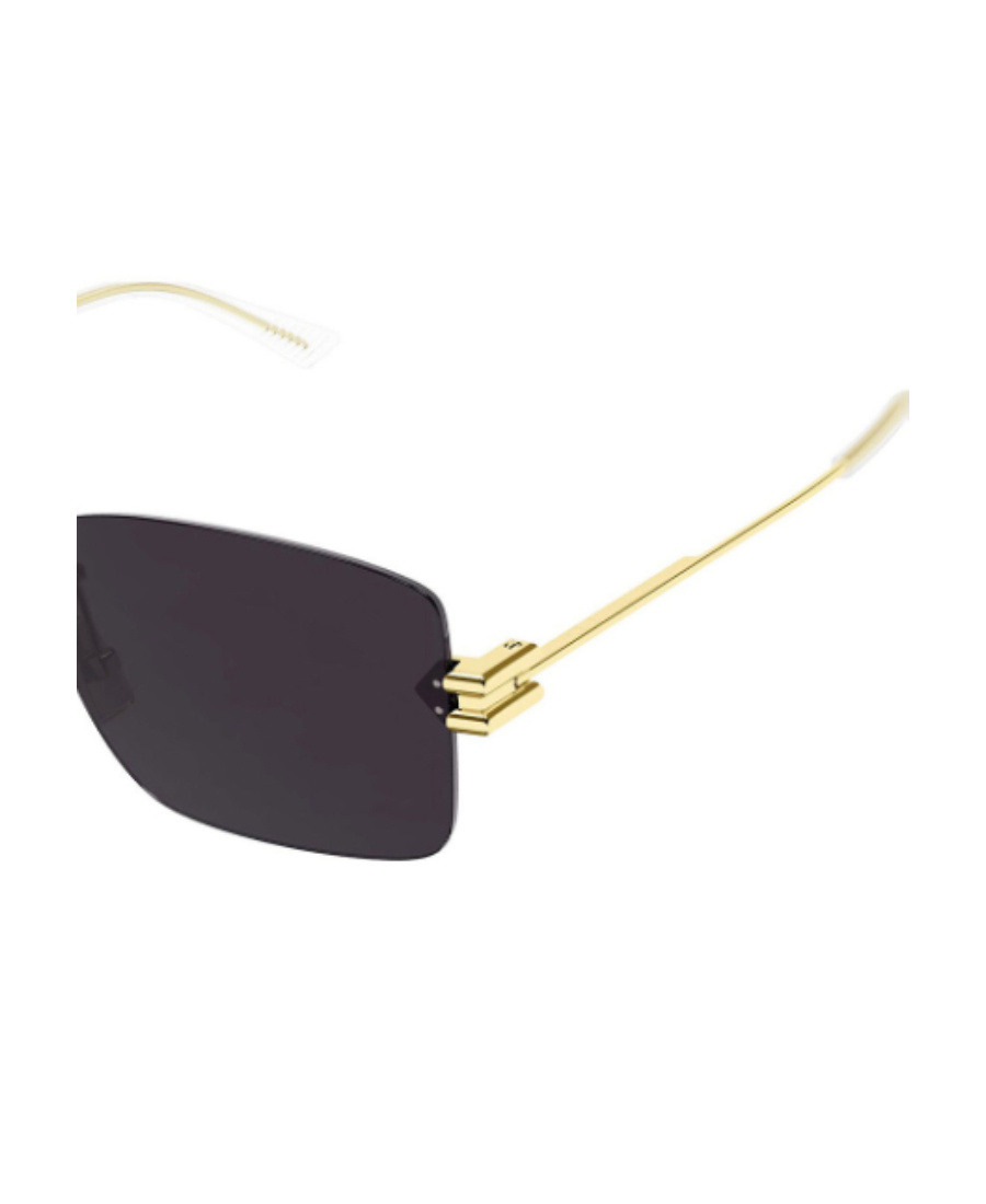 Bottega Veneta Rectangular-frame Sunglasses In Black