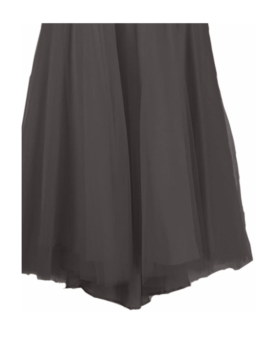 Marc Le Bihan Dark Gray Cascading Design Skirt In Black