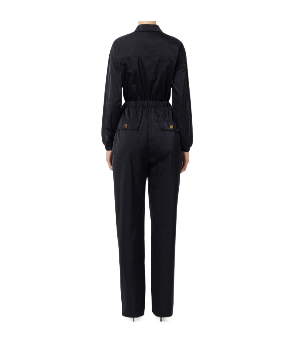 Elisabetta Franchi Long-sleeved Overalls In Black