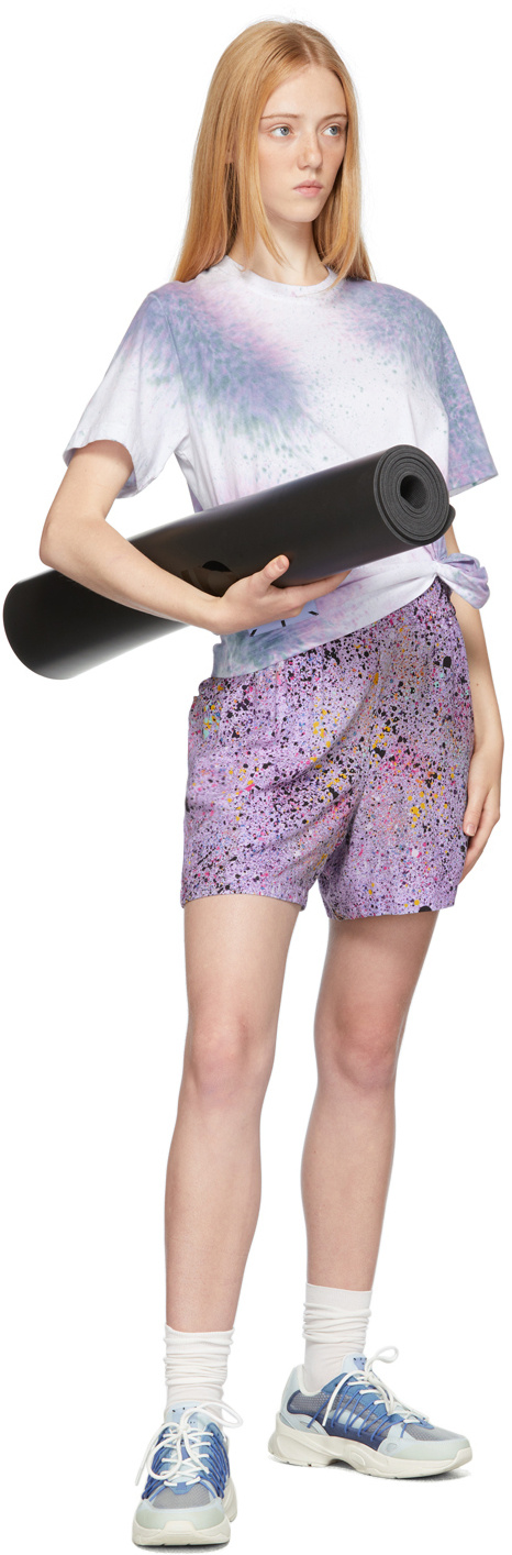 Mcq By Alexander Mcqueen Purple Hyper Speckle Shorts In Nude