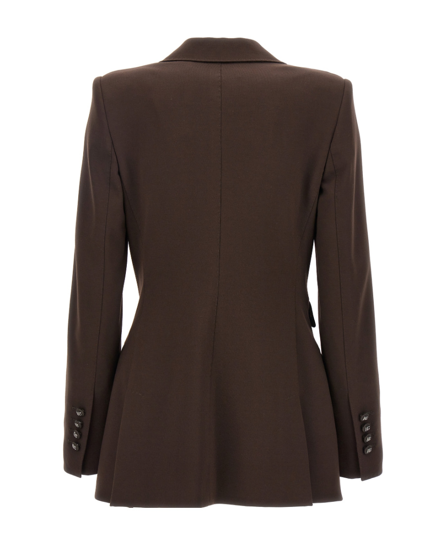 Dolce & Gabbana Single-breasted Logo-plaque Blazer In Black
