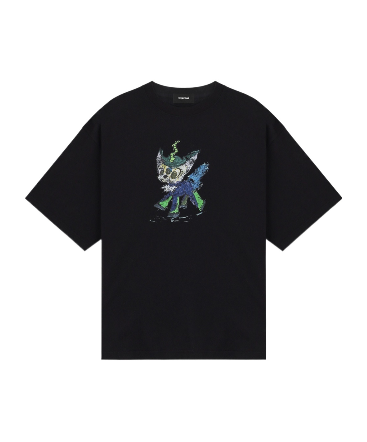 We11 Done Monster Drawing T-shirt In Black