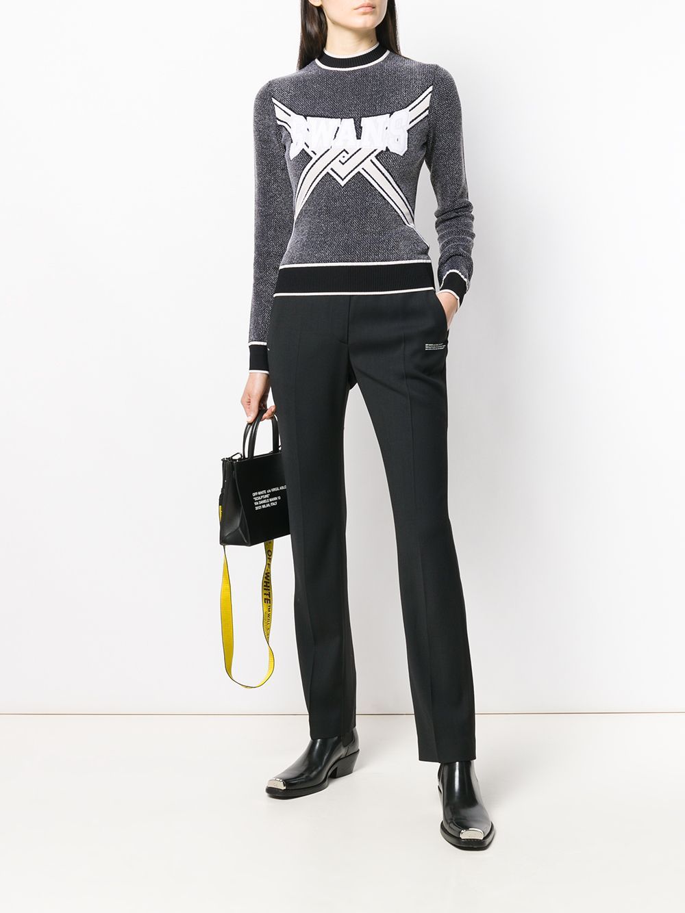 Off-white Off White Swan Knitwear In Black